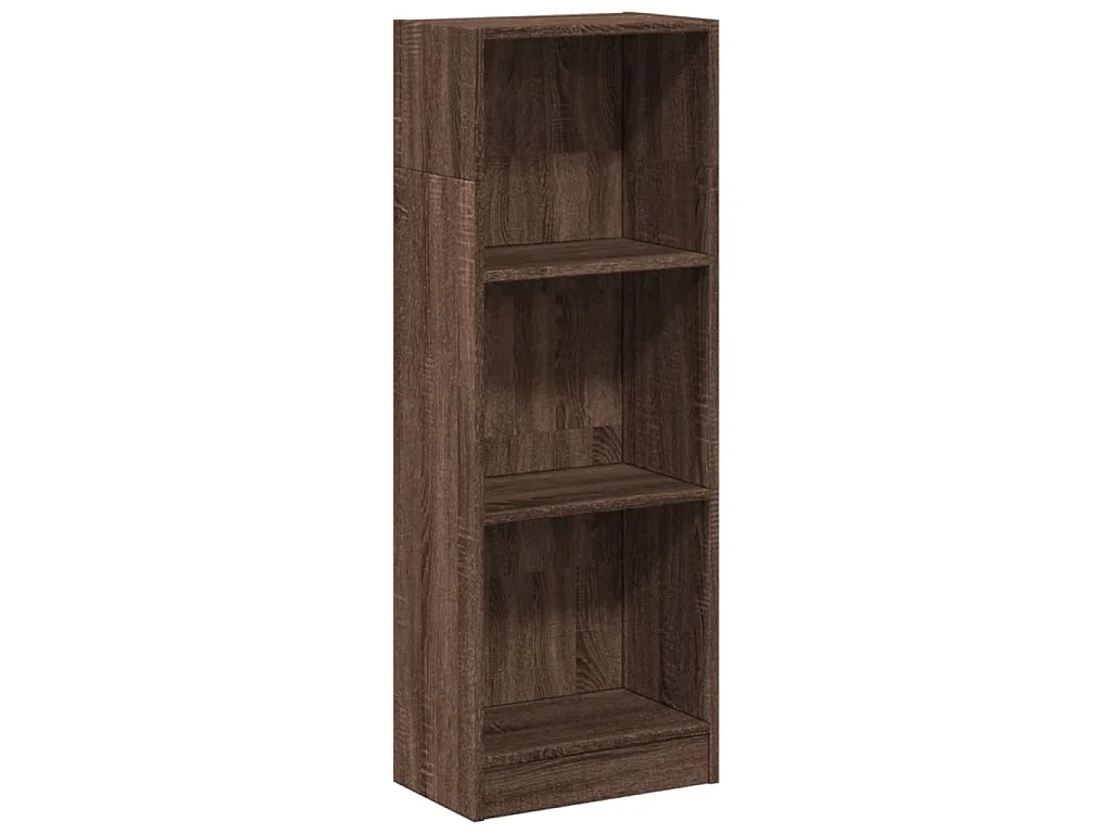 Boekenkast 40x24x109 cm bewerkt hout bruin eikenkleurig