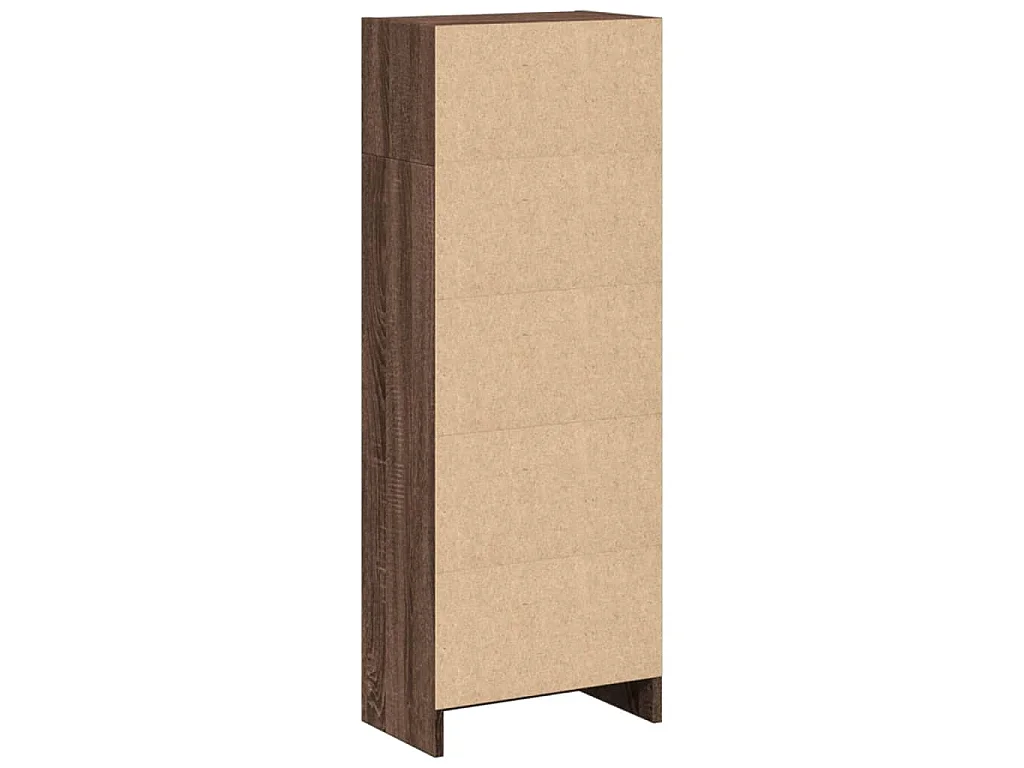 Boekenkast 40x24x109 cm bewerkt hout bruin eikenkleurig