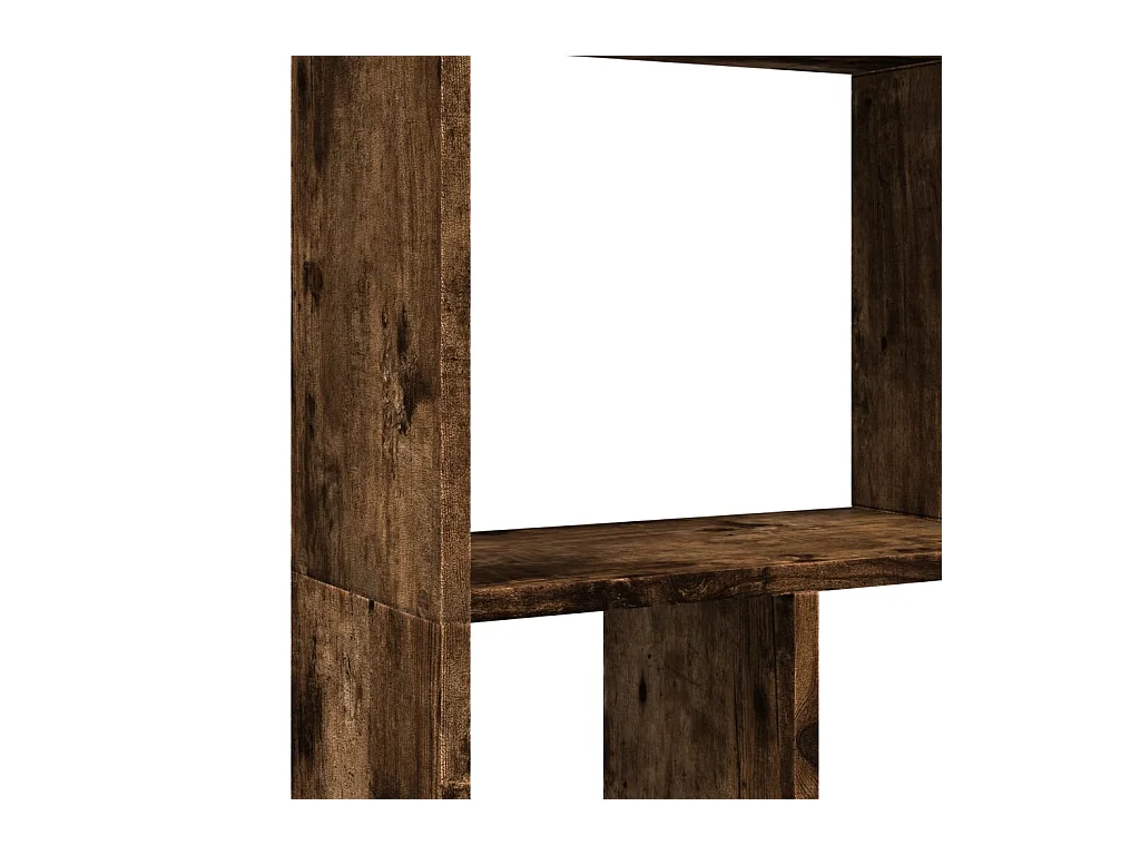 Bibliothèque chêne fumé 60x20x120 cm bois d'ingénierie