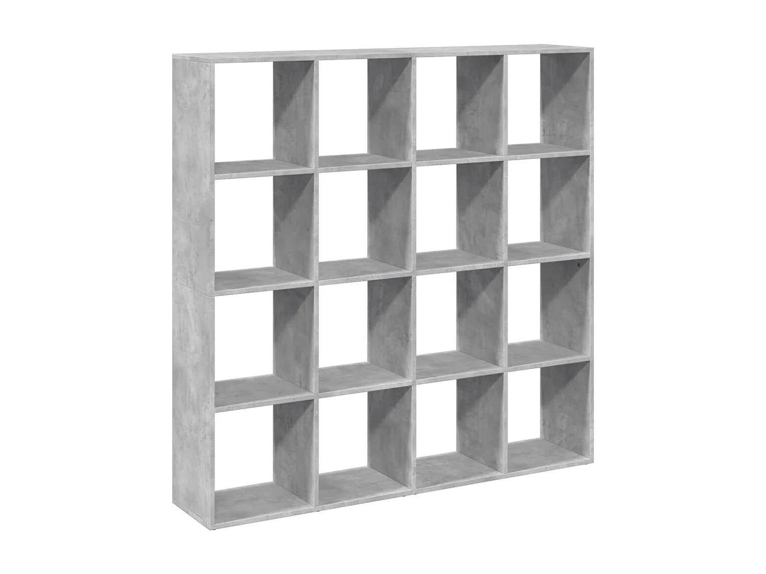 Bibliothèque gris béton 137,5x29x137,5 cm bois d'ingénierie