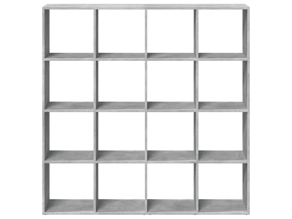 Bibliothèque gris béton 137,5x29x137,5 cm bois d'ingénierie