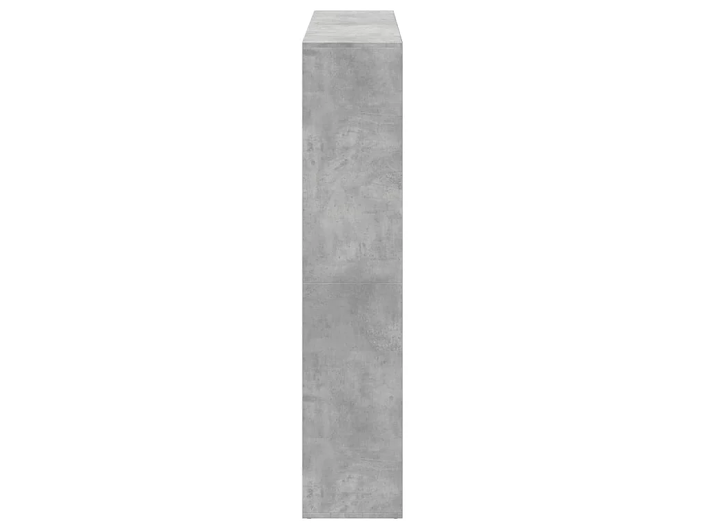 Bibliothèque gris béton 137,5x29x137,5 cm bois d'ingénierie