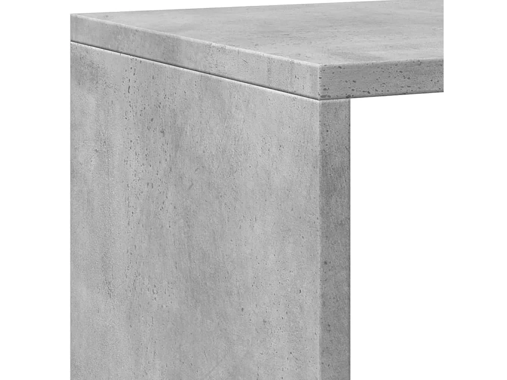Bibliothèque gris béton 137,5x29x137,5 cm bois d'ingénierie