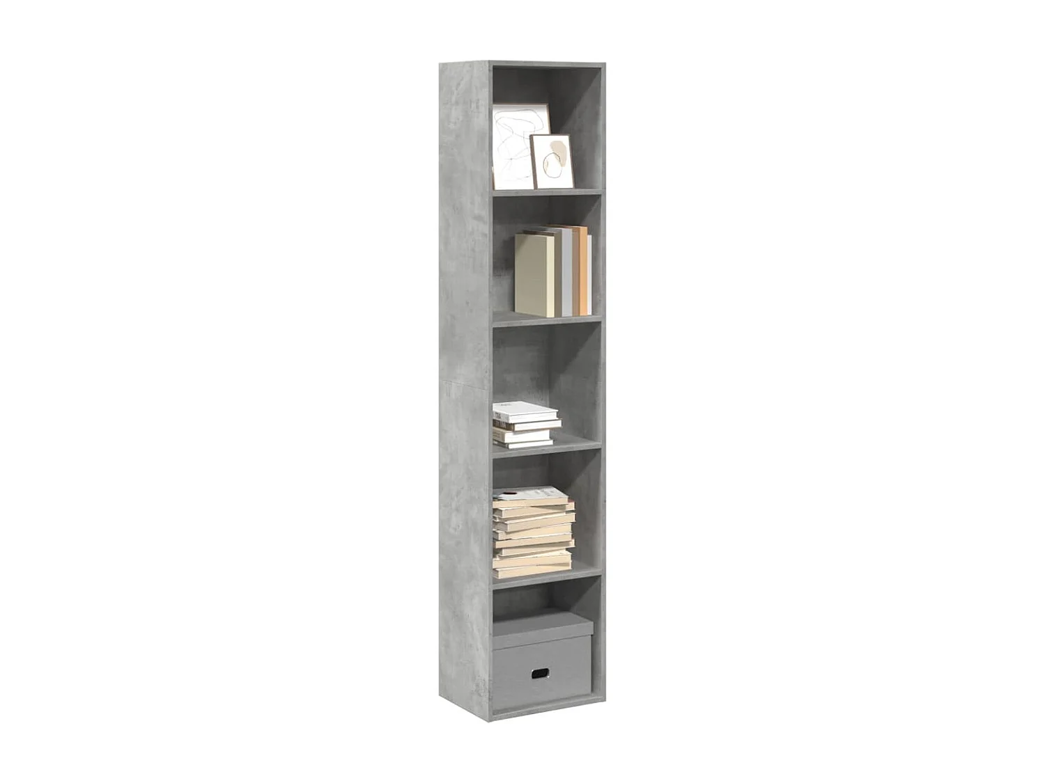 Boekenkast 40x30x189 cm bewerkt hout betongrijs