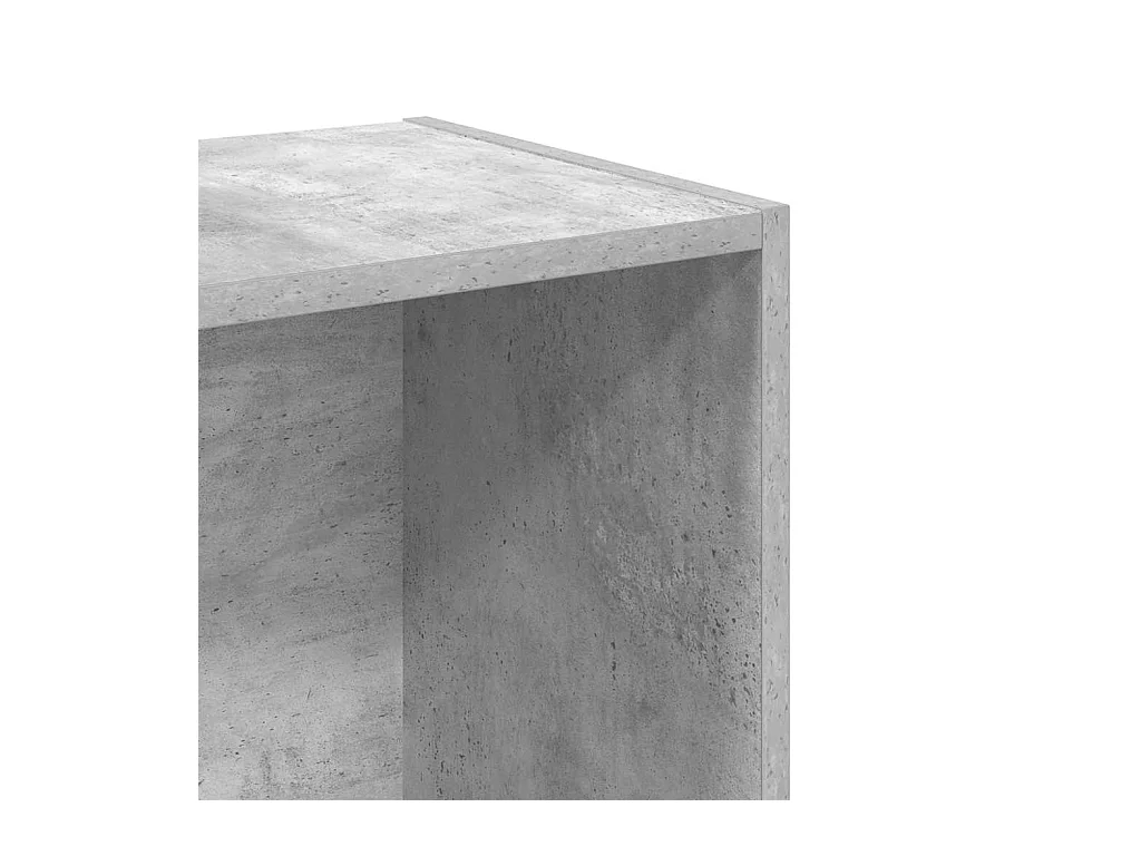 Bücherregal 2 Fächer Betongrau 40x30x76,5 cm Holzwerkstoff