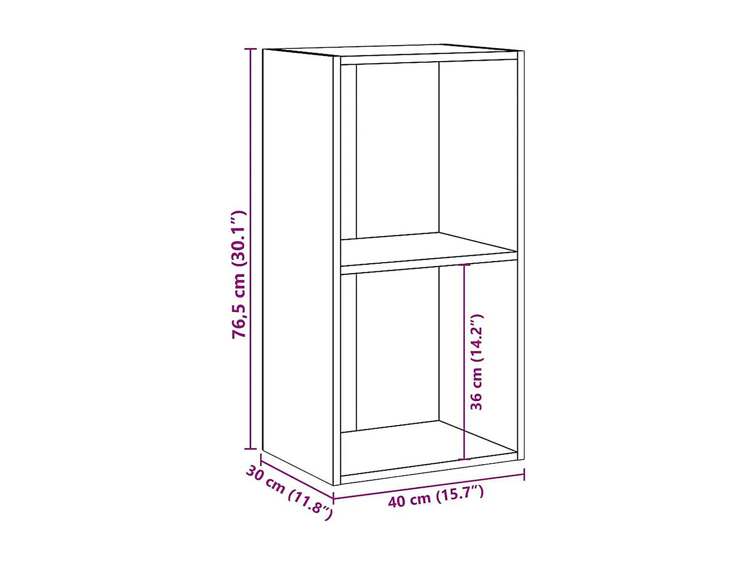 Bibliothèque à 2 niveaux gris béton bois d'ingénierie