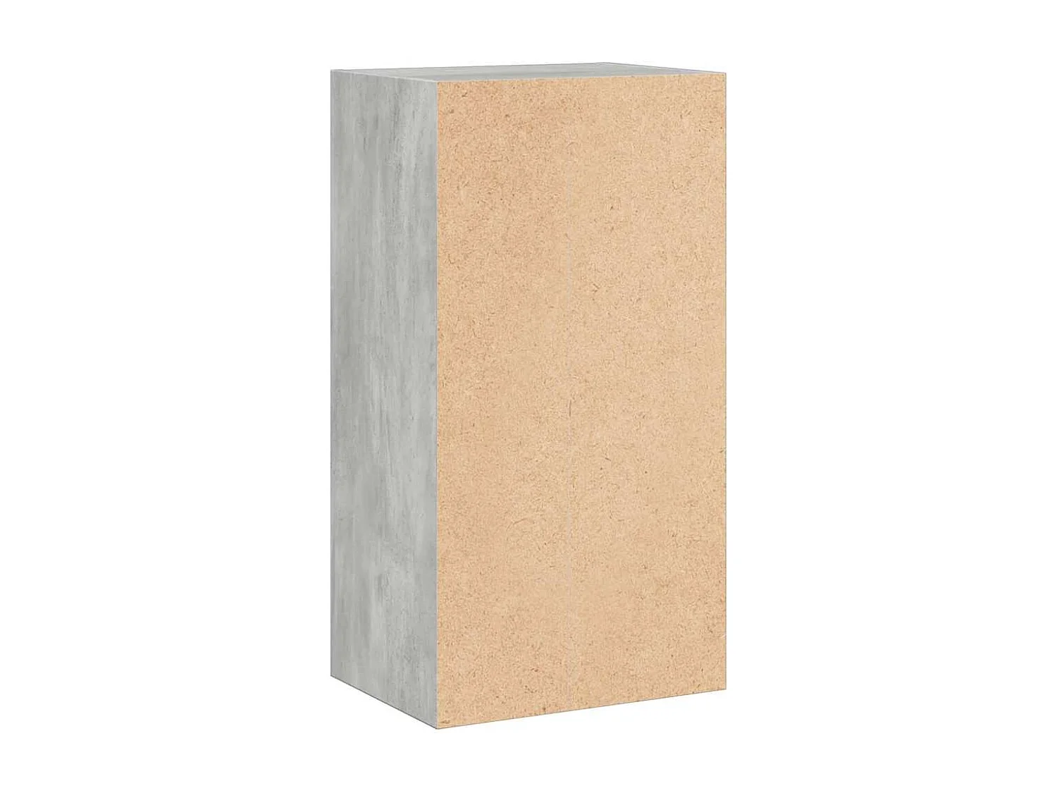 Bibliothèque à 2 niveaux gris béton bois d'ingénierie