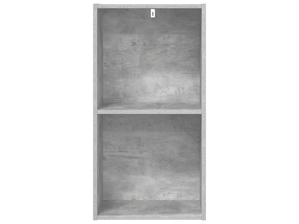 Bibliothèque à 2 niveaux gris béton bois d'ingénierie
