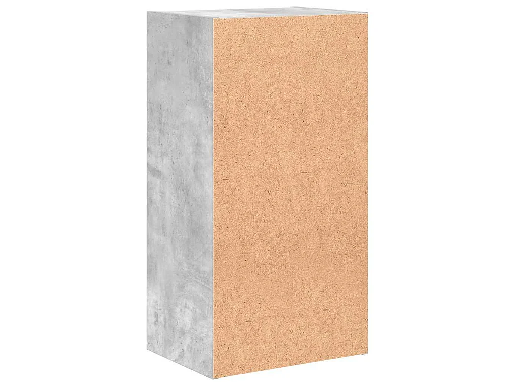 Bibliothèque à 2 niveaux gris béton bois d'ingénierie