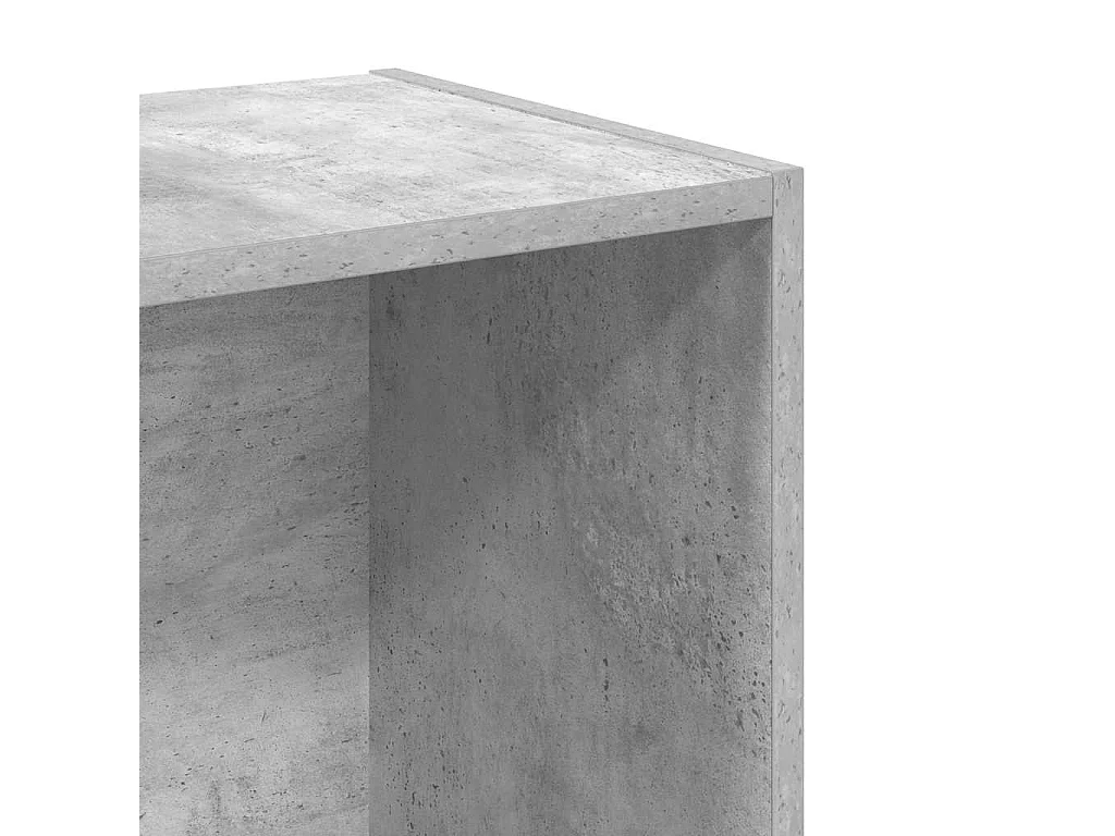 Bibliothèque à 2 niveaux gris béton bois d'ingénierie
