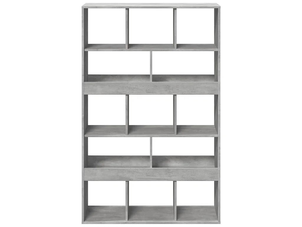 Bibliothèque gris béton 100x33x156,5 cm bois d'ingénierie