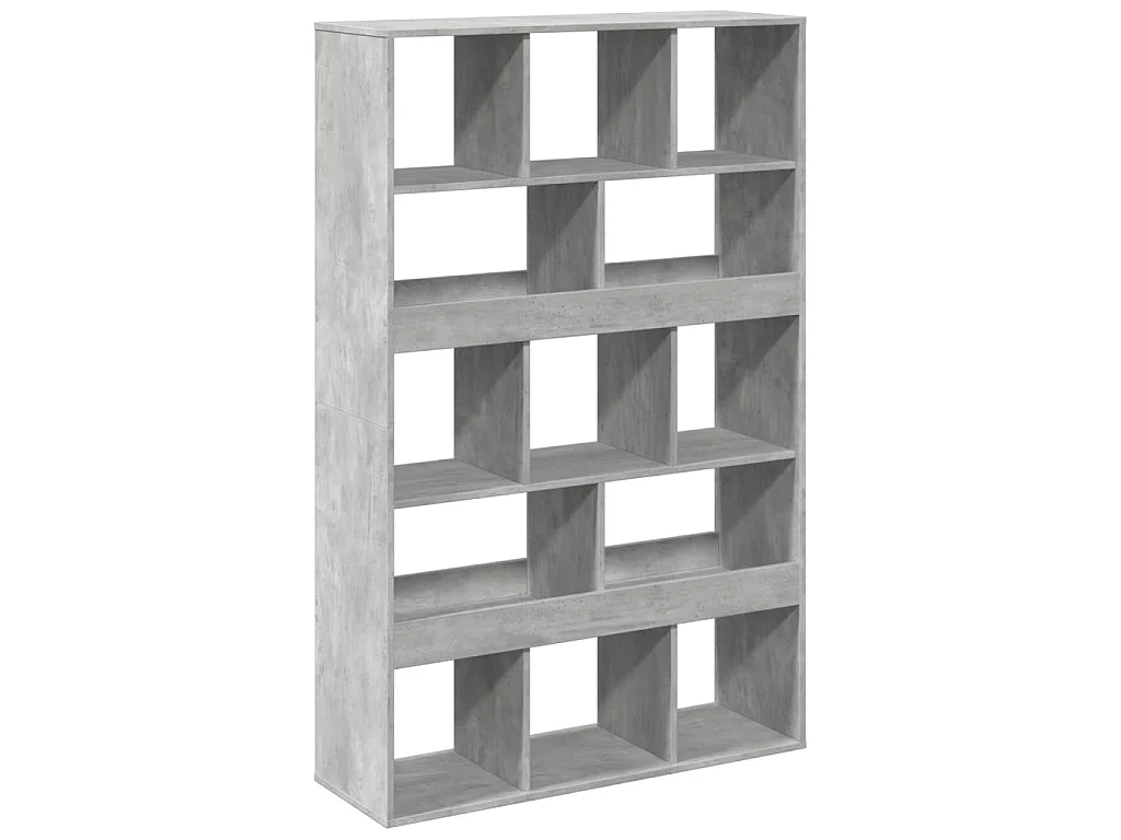 Bibliothèque gris béton 100x33x156,5 cm bois d'ingénierie