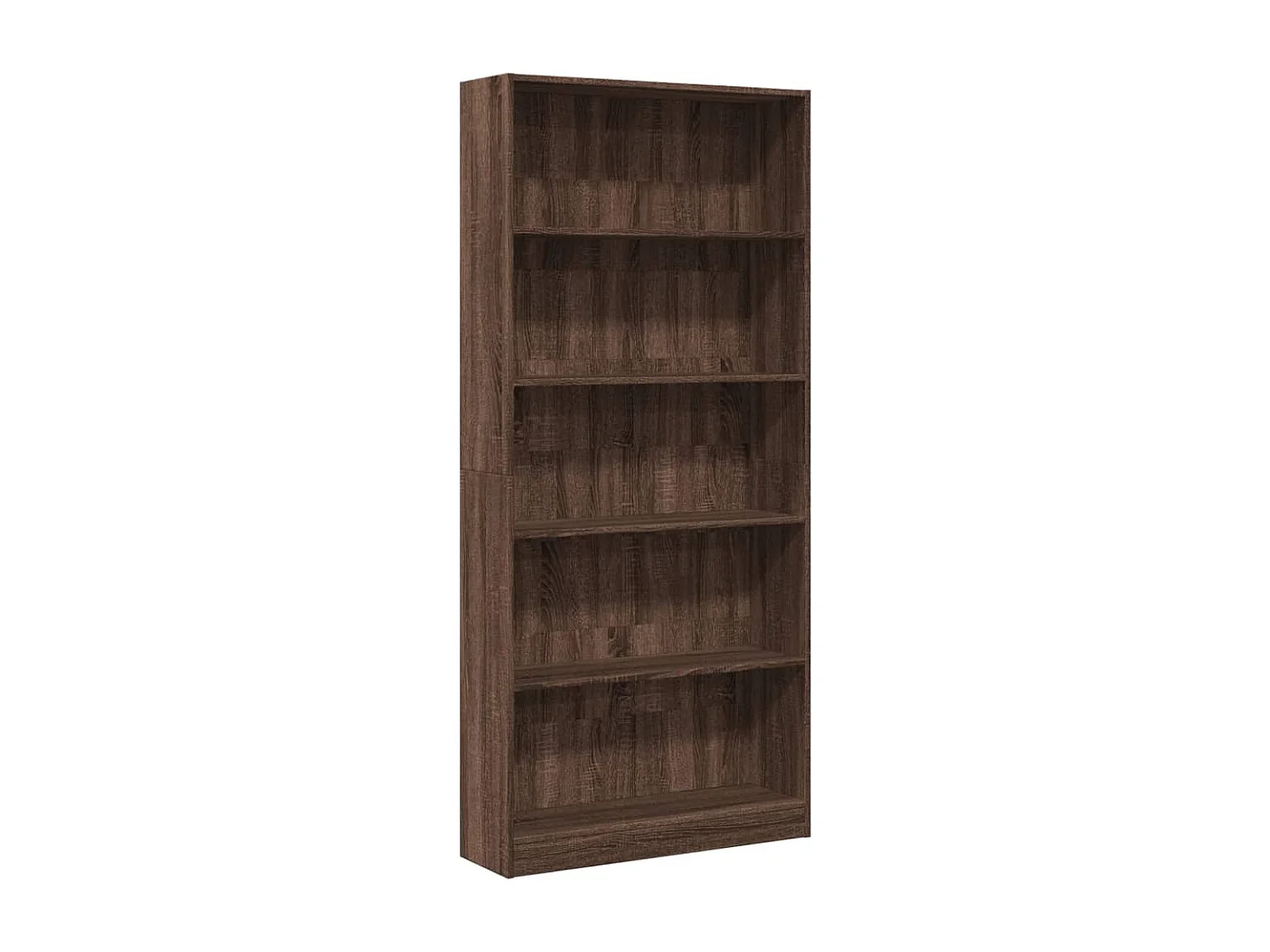 Bibliothèque chêne marron 80x24x176 cm bois d'ingénierie