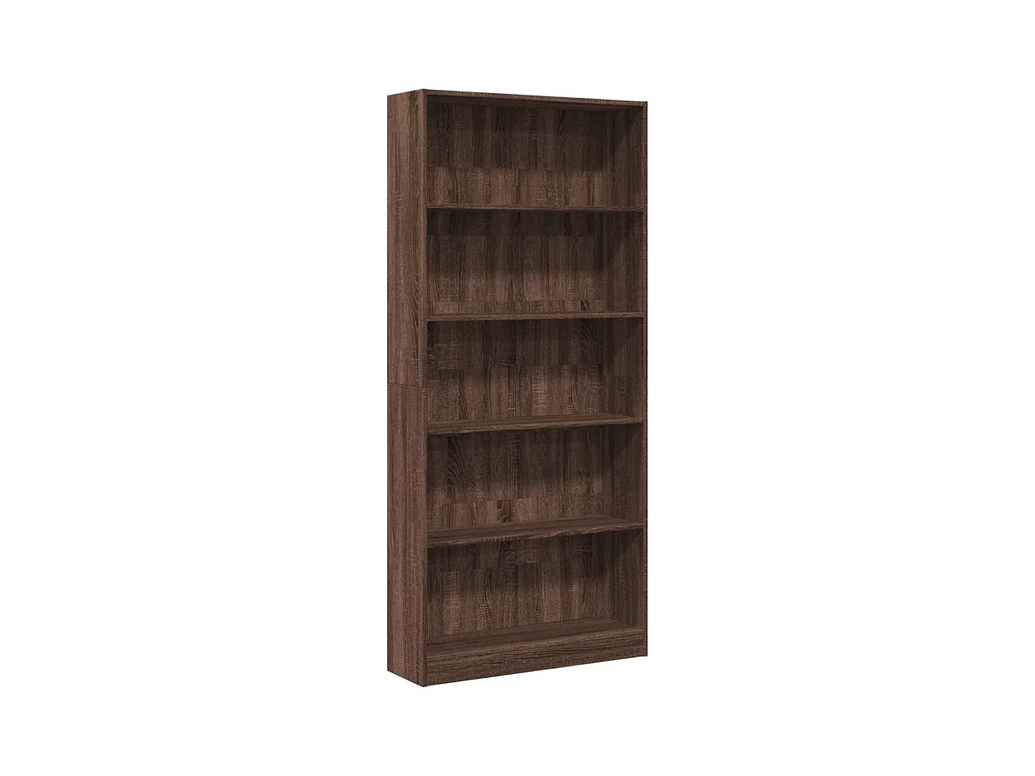 Bibliothèque chêne marron 80x24x176 cm bois d'ingénierie
