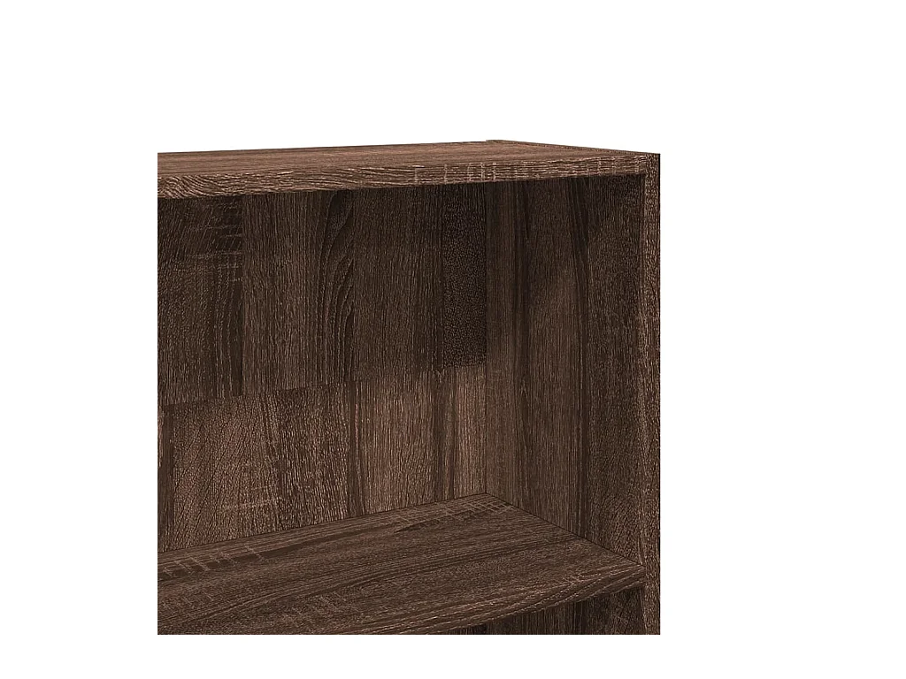Bibliothèque chêne marron 80x24x176 cm bois d'ingénierie