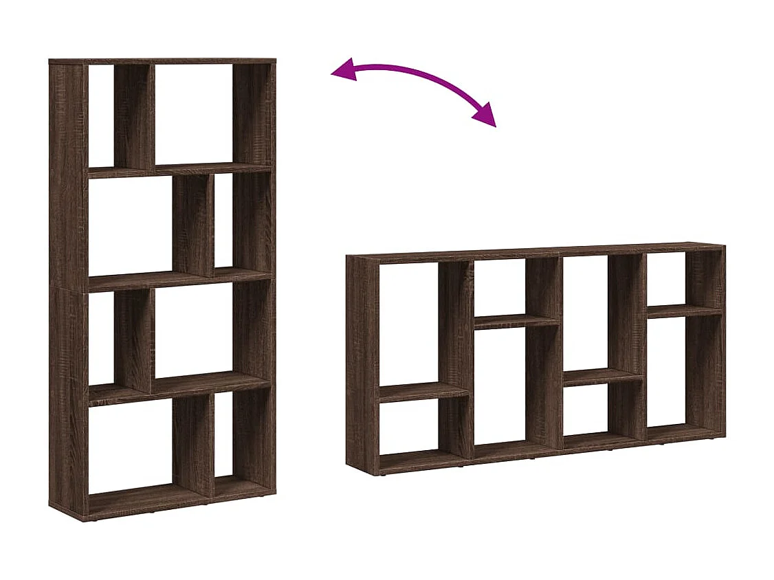 Bibliothèque chêne marron 60x20x120 cm bois d'ingénierie