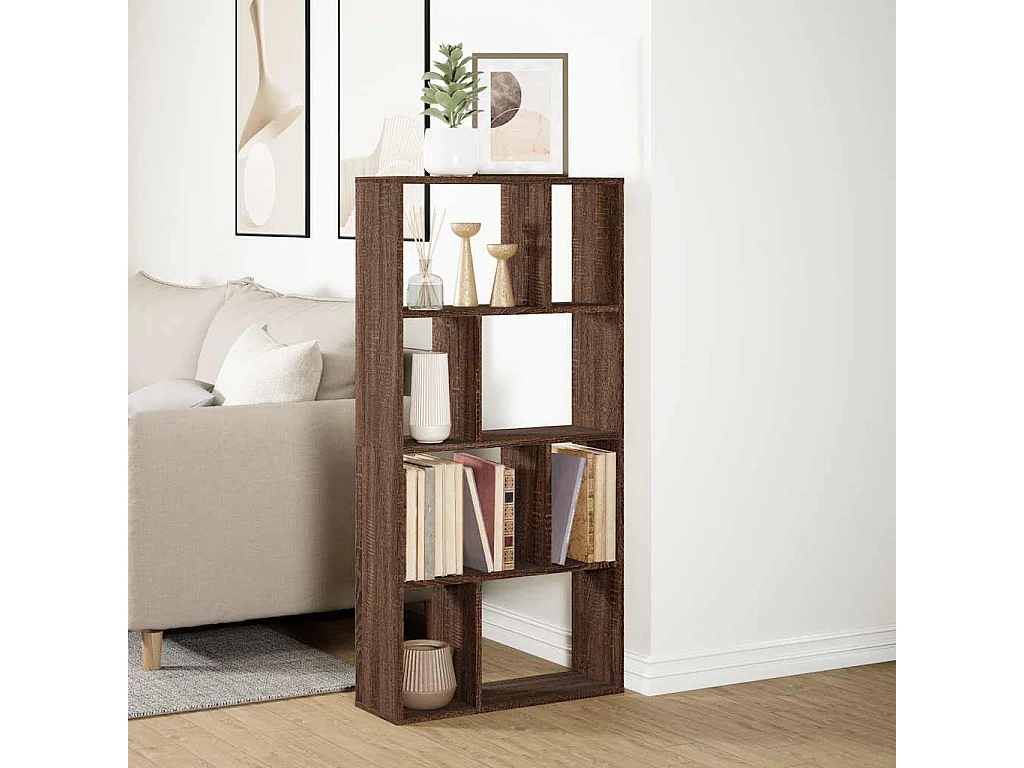 Bücherregal Braun Eichen-Optik 60x20x120,5 cm Holzwerkstoff