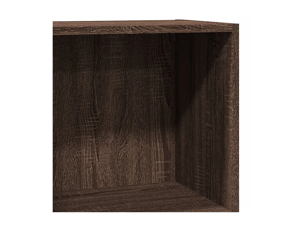 Bibliothèque chêne marron 40x24x76 cm bois d'ingénierie