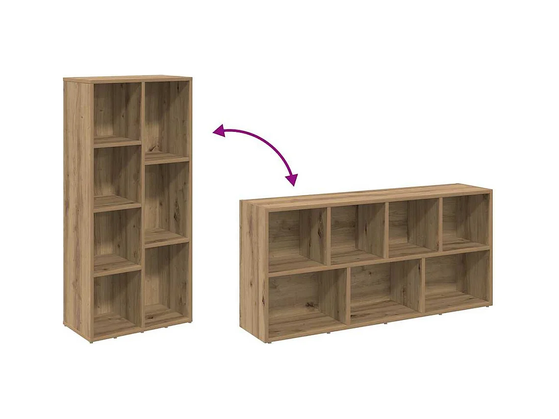 Bücherregal Artisan-Eiche 50x25x104 cm