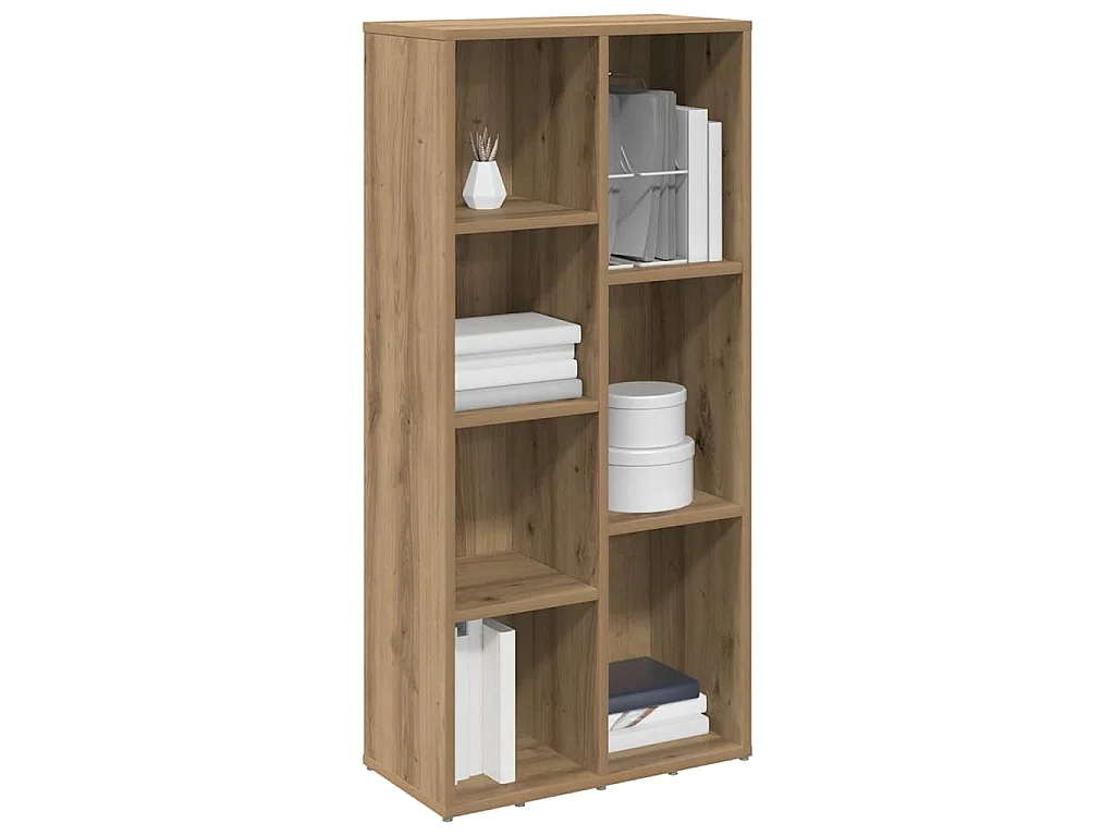 Bibliothèque chêne artisanal 50x25x104 cm