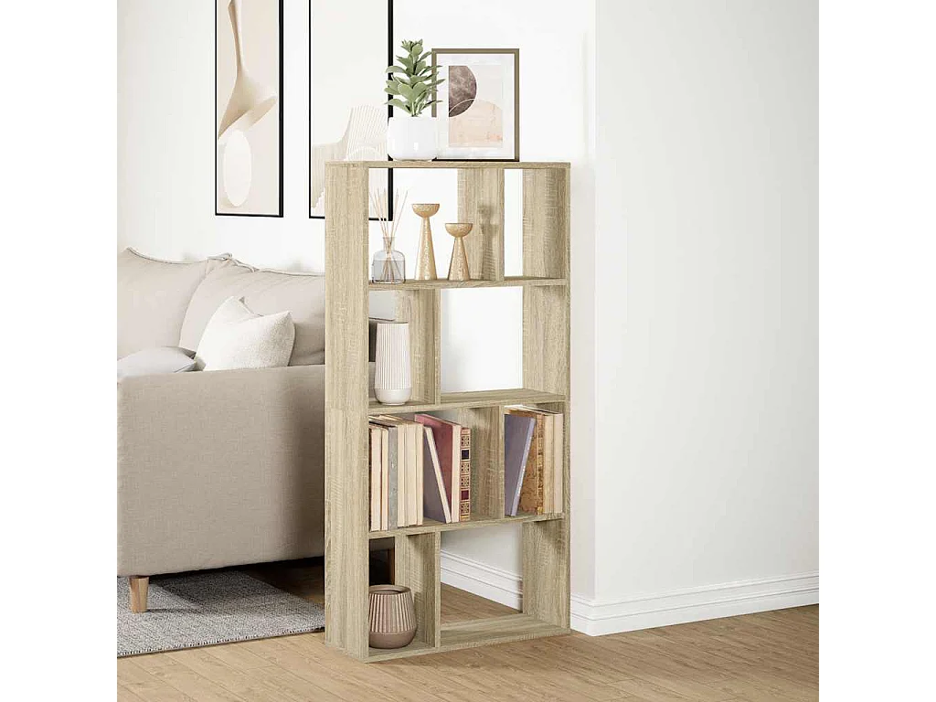 Bibliothèque chêne sonoma 60x20x120,5 cm bois d'ingénierie