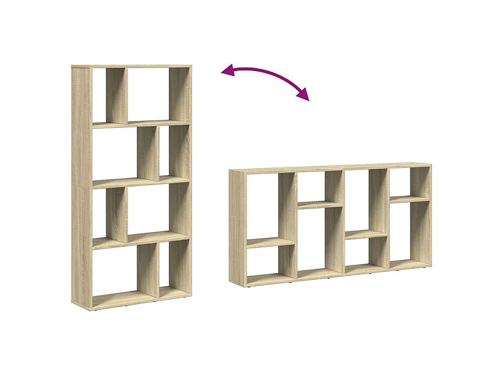 Bibliothèque chêne sonoma 60x20x120,5 cm bois d'ingénierie