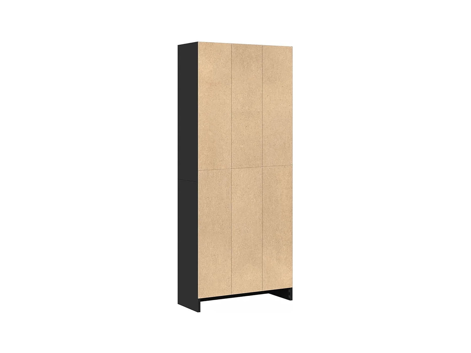 Bibliothèque noir 60x24x143 cm bois d'ingénierie