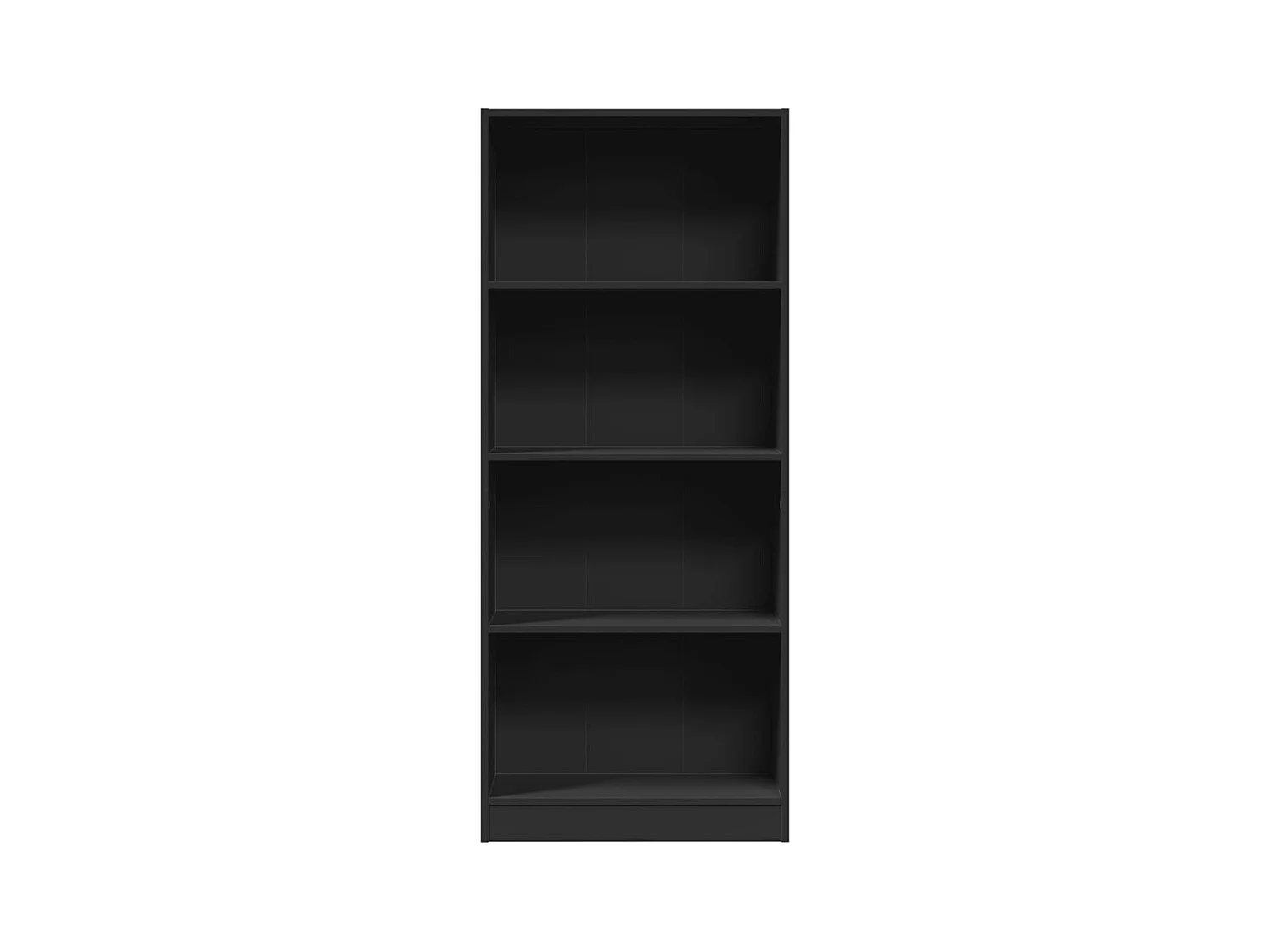 Bibliothèque noir 60x24x143 cm bois d'ingénierie