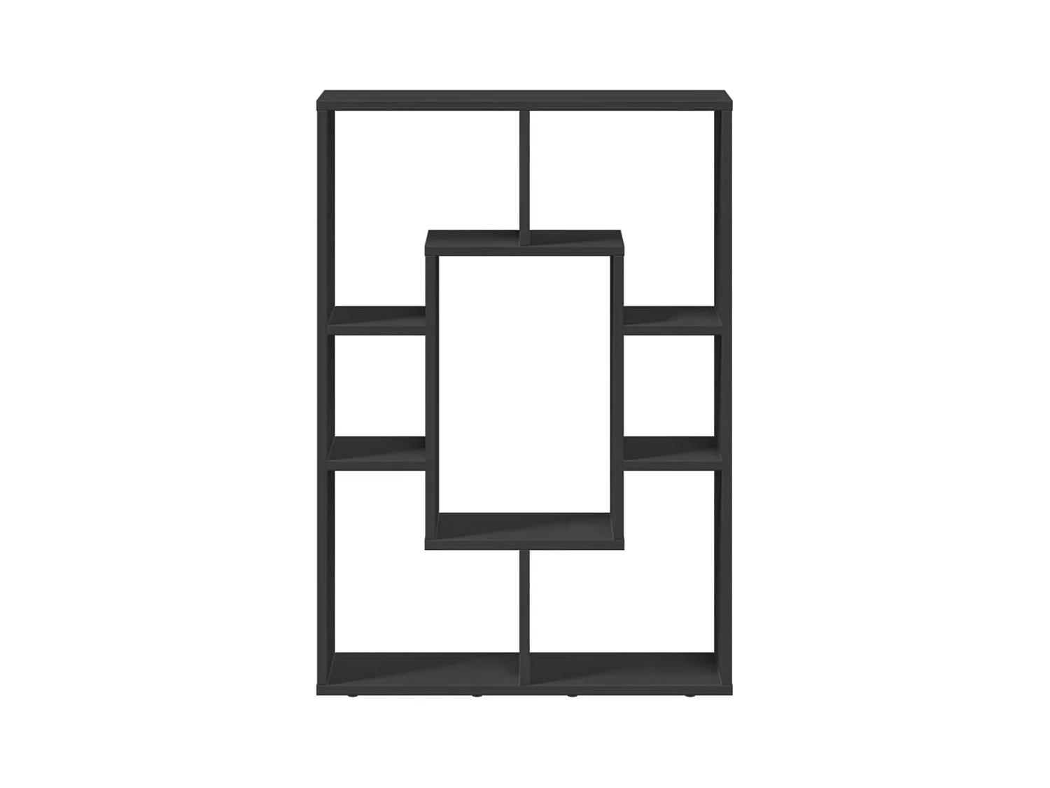 Bibliothèque noir 63x20x90 cm bois d'ingénierie