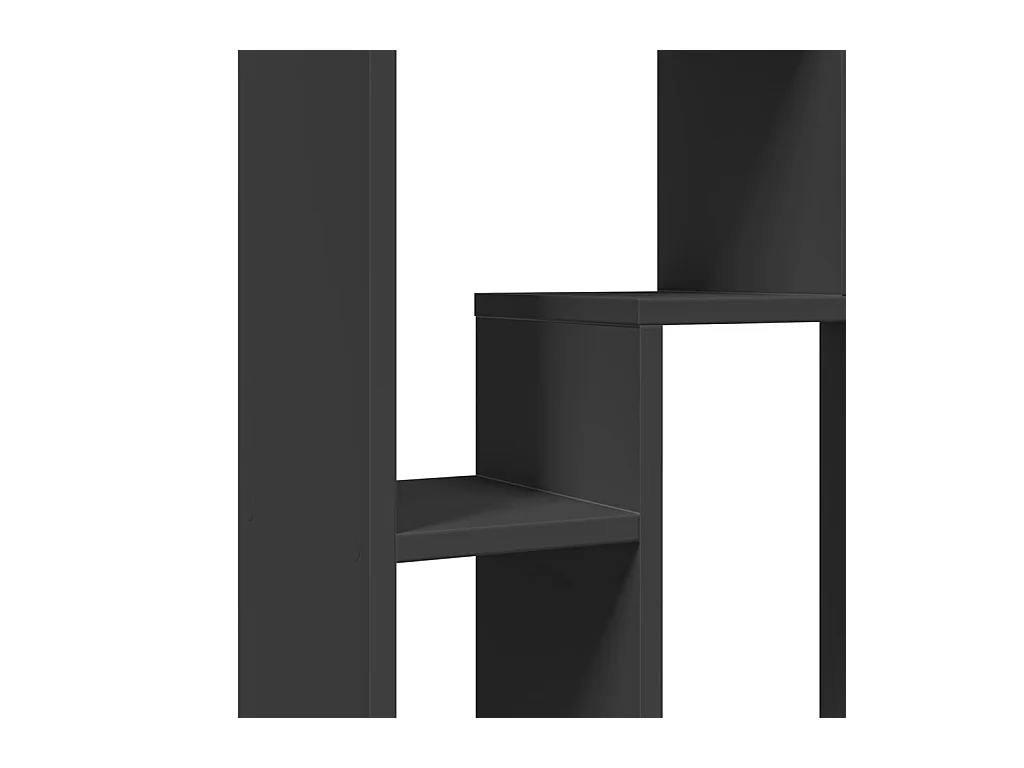 Bibliothèque noir 63x20x90 cm bois d'ingénierie