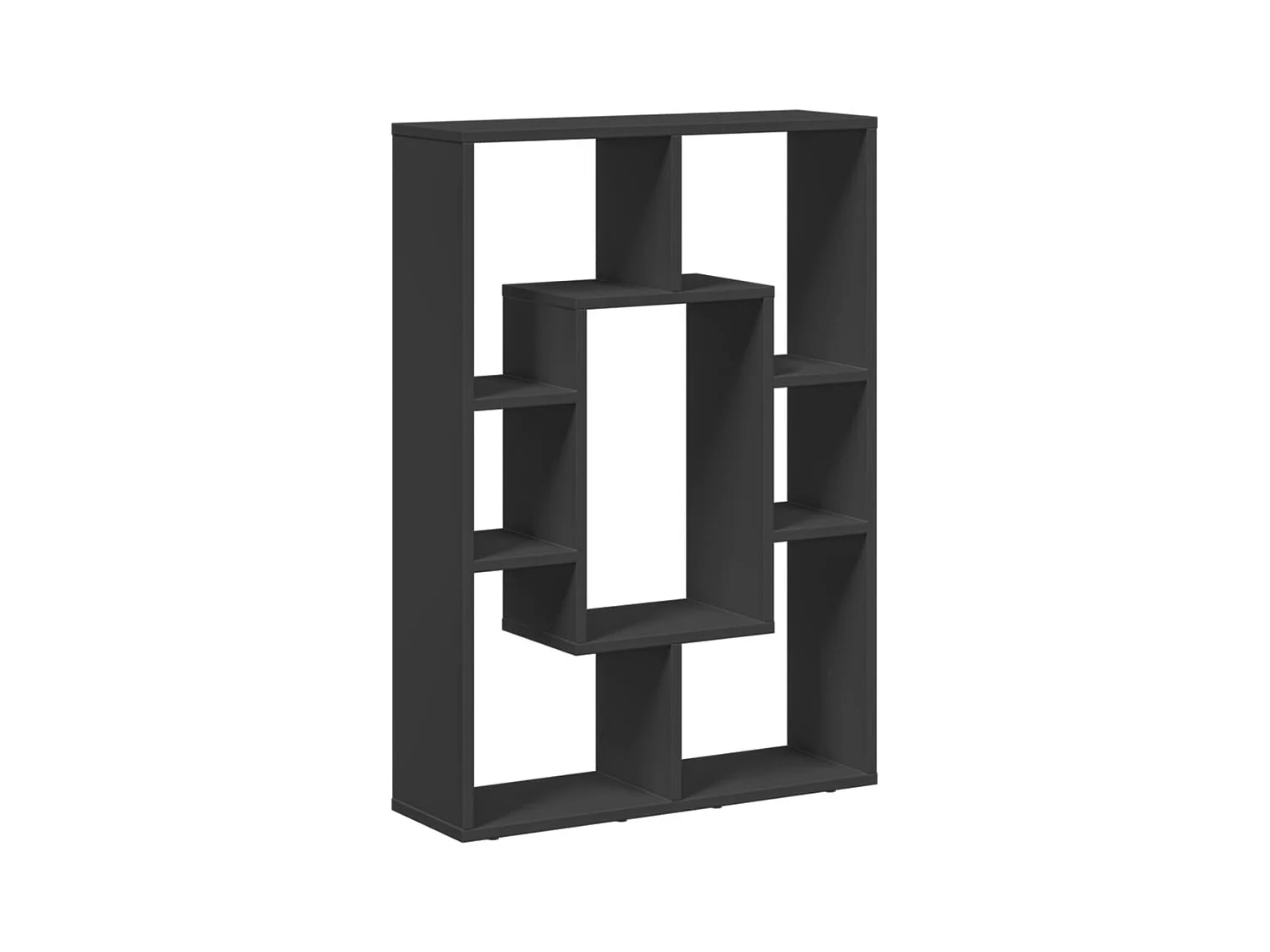Bibliothèque noir 63x20x90 cm bois d'ingénierie