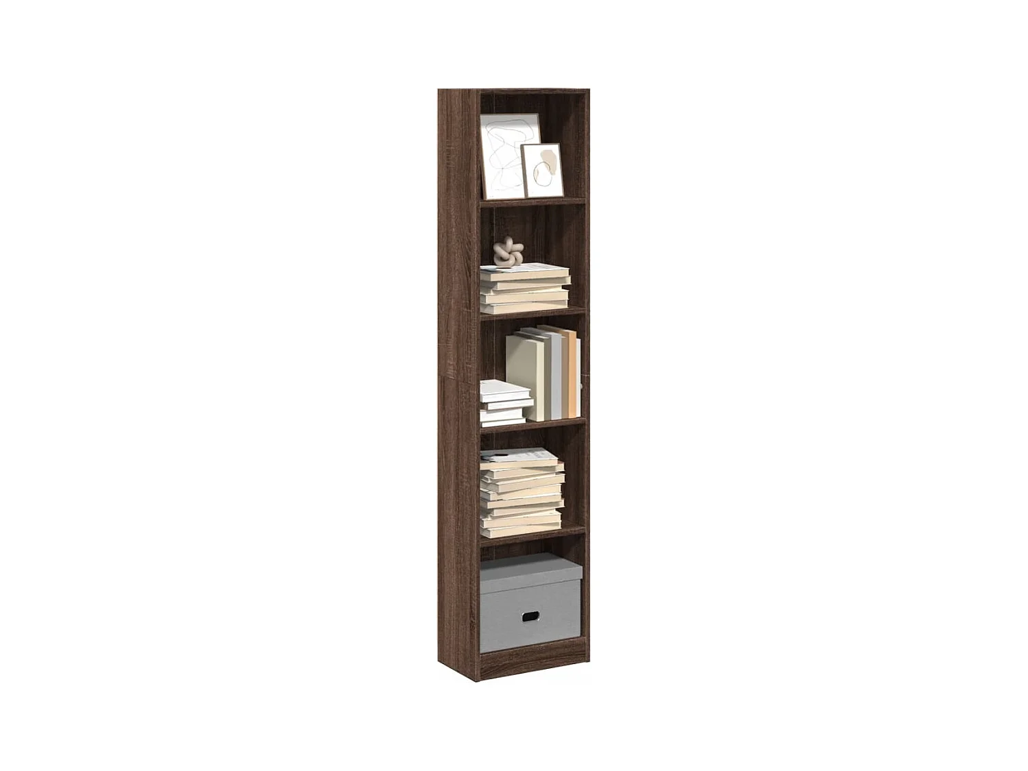 Libreria Rovere Marrone 40x24x176 cm in Legno Multistrato