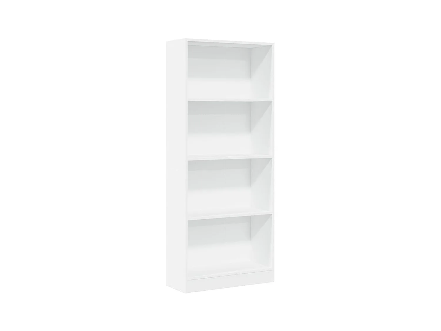 Bücherregal Weiß 60x24x143 cm Holzwerkstoff