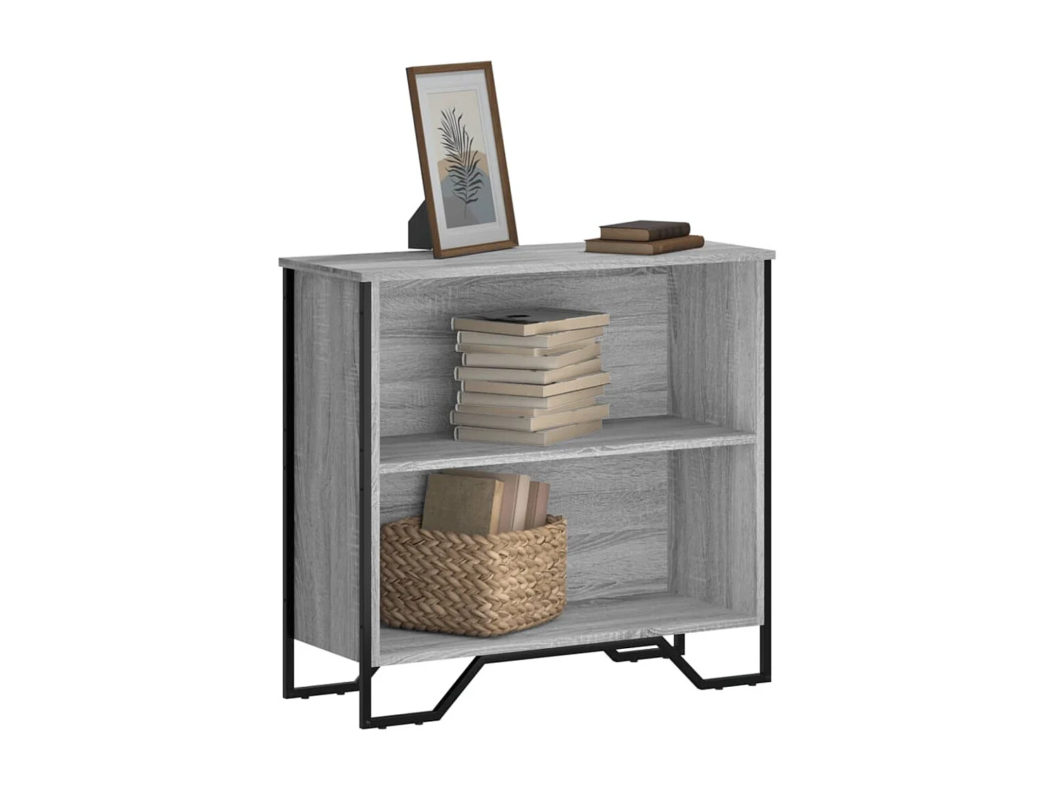 Libreria Grigio Sonoma 80x31x74,5 cm in Legno Multistrato