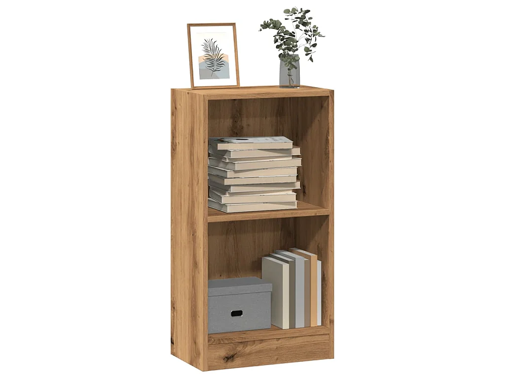 Bibliothèque chêne artisanal 40x24x76 cm bois d'ingénierie