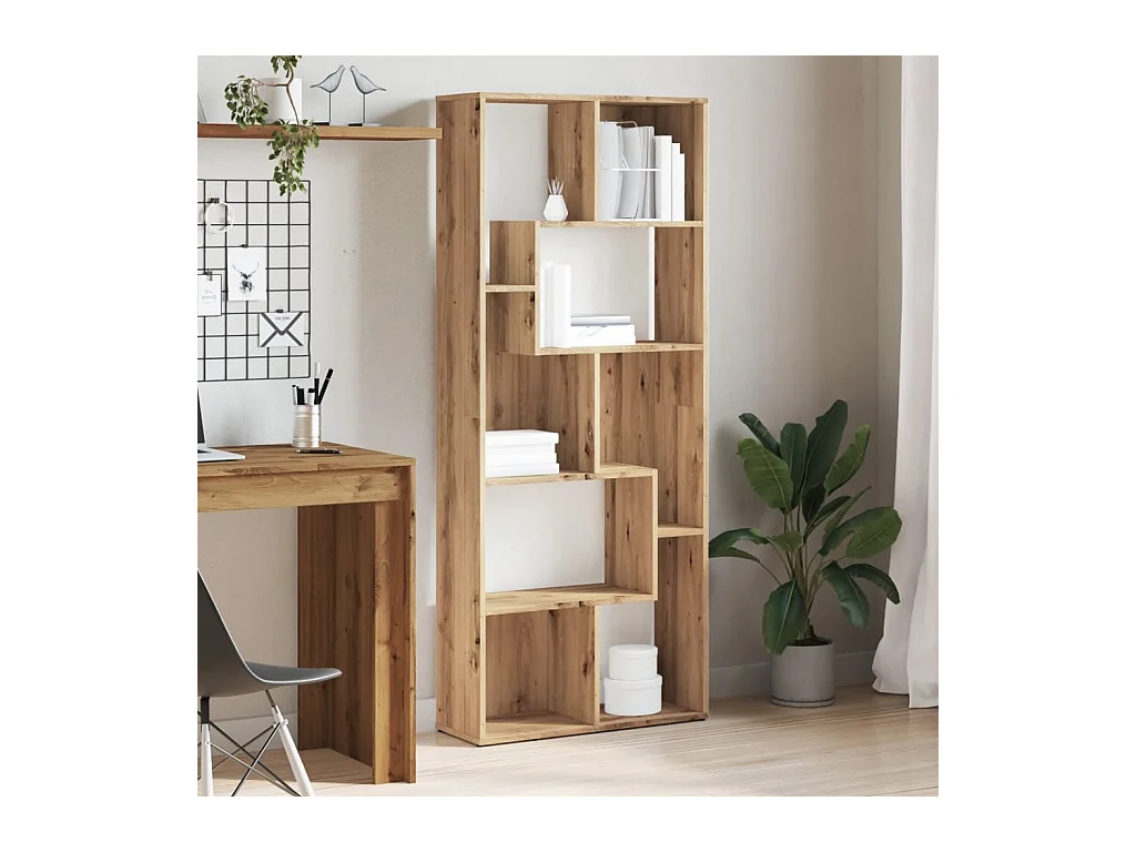 Bibliothèque Artisan Chêne 67x24x161 cm Bois d'ingénierie