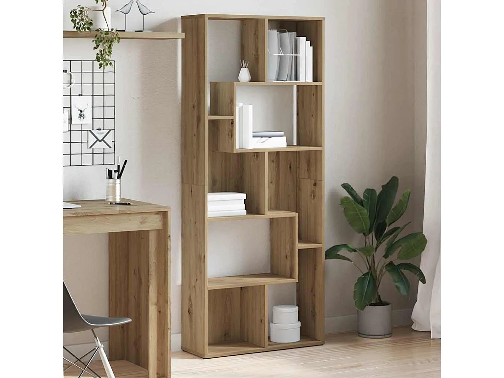 Bibliothèque Artisan Chêne 67x24x161 cm Bois d'ingénierie