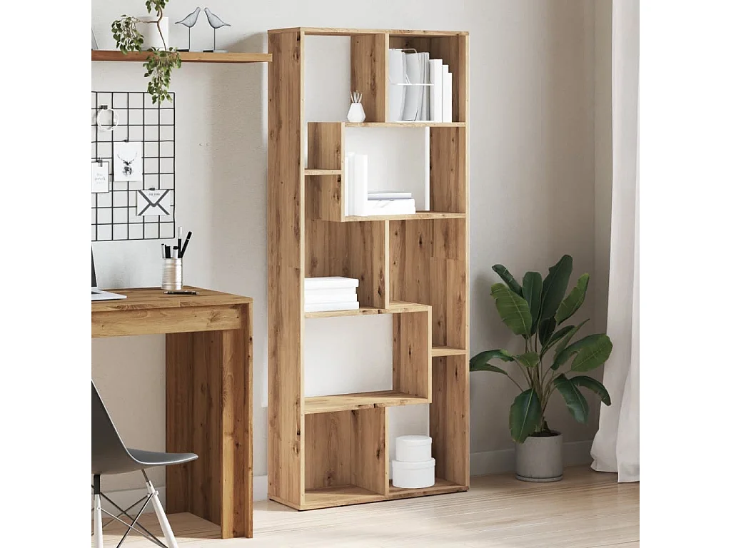 Bibliothèque Artisan Chêne 67x24x161 cm Bois d'ingénierie