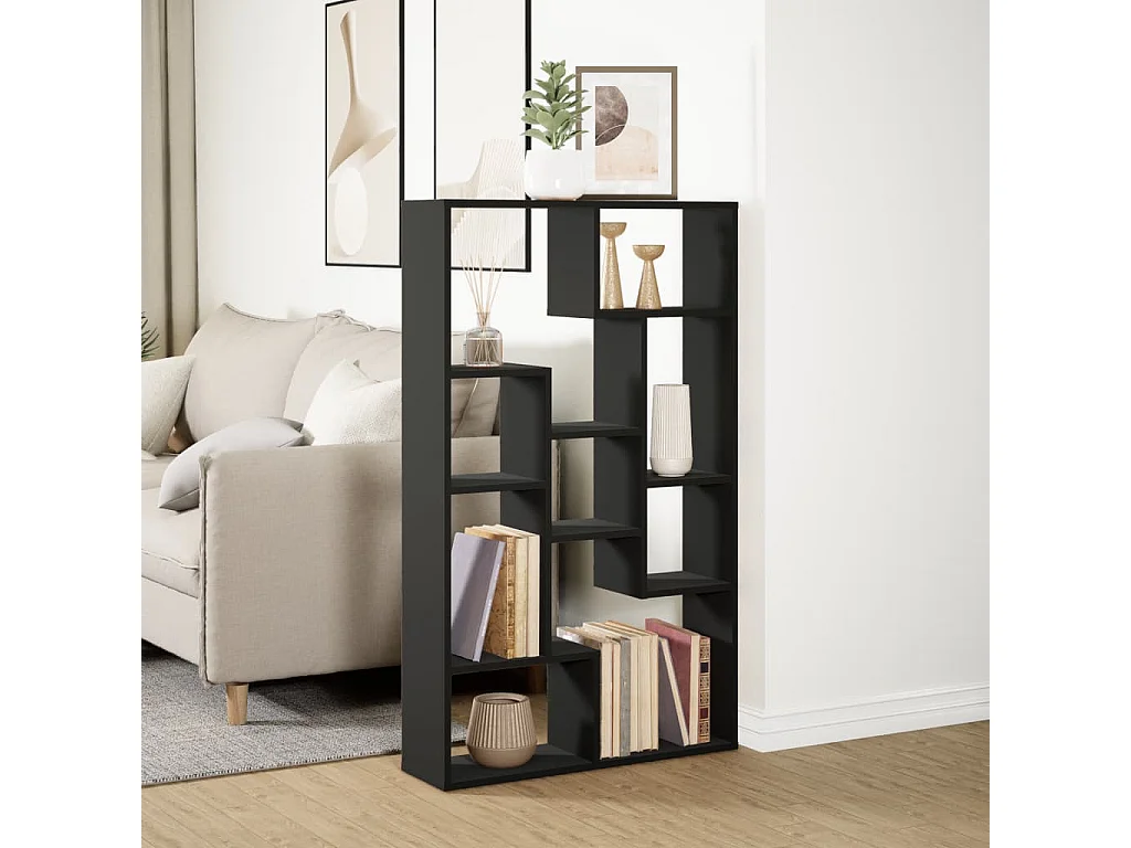 Estante 72x20x120 cm derivados de madeira preto