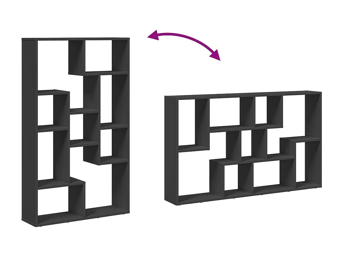 Estante 72x20x120 cm derivados de madeira preto