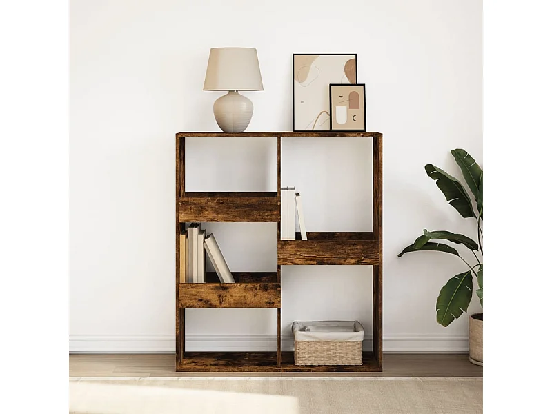 Bücherregal/Raumteiler Räuchereiche 100x33x115 cm