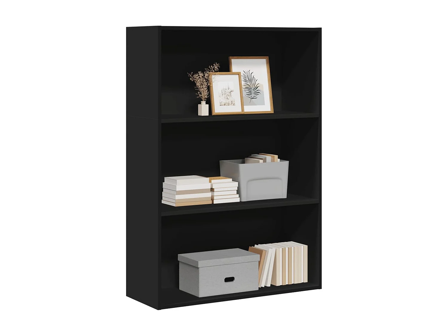 Estante 80x30x114 cm derivados de madeira preto