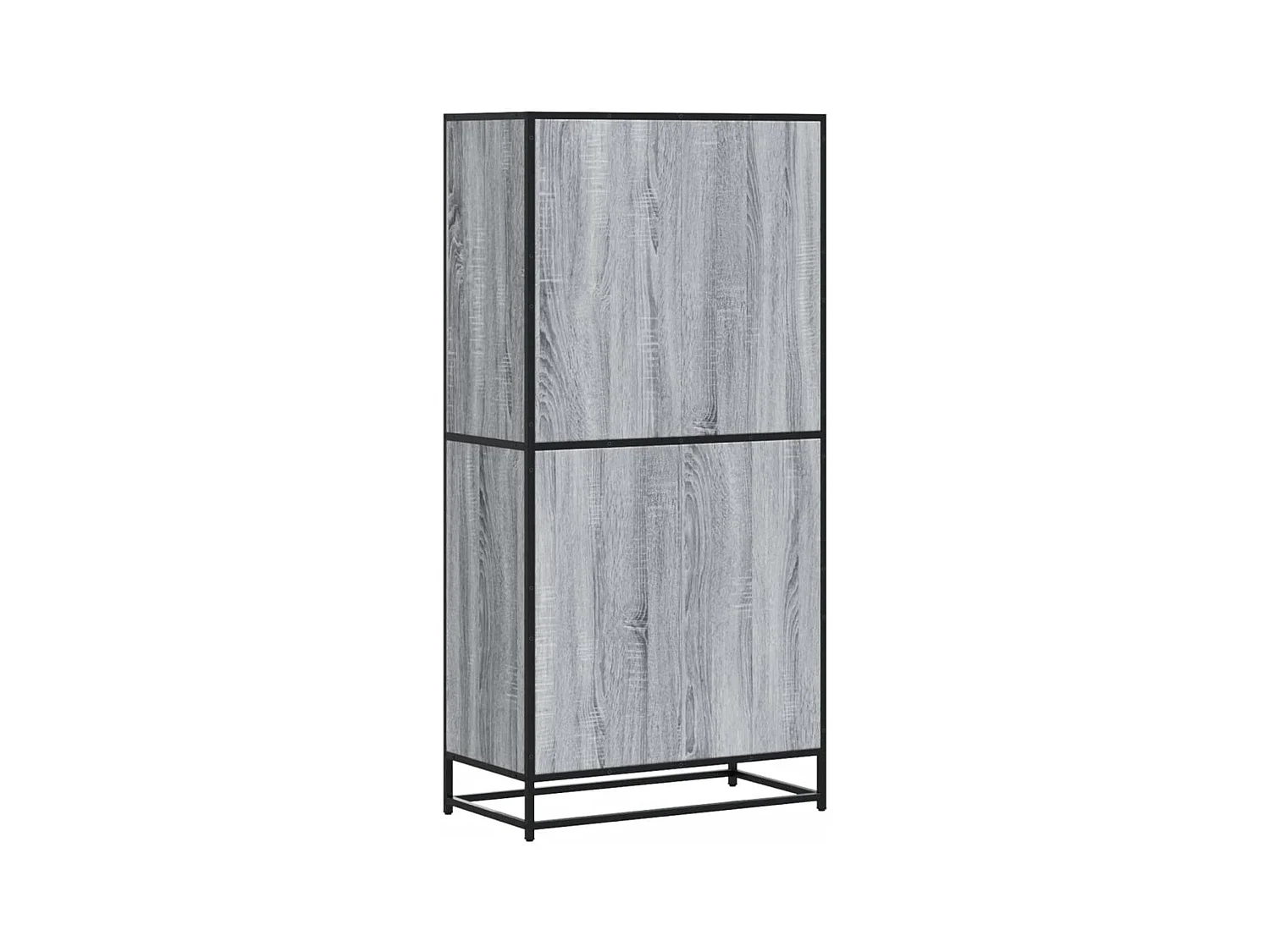 Buffet haut sonoma gris 68x35x139 cm bois d'ingénierie