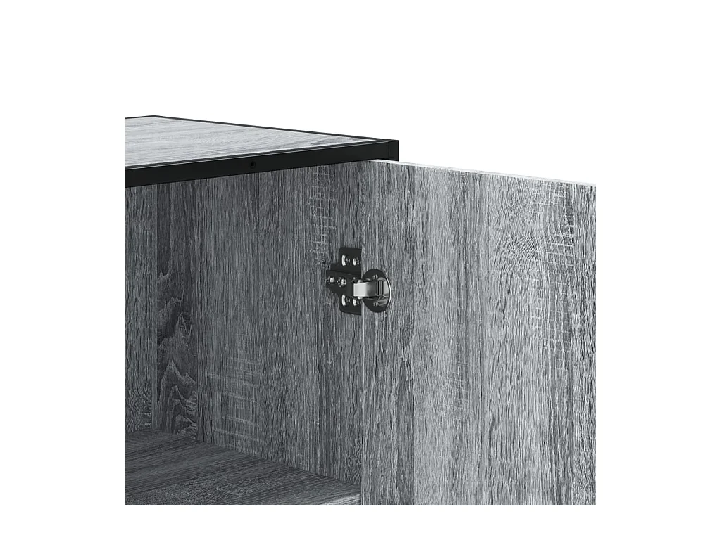 Buffet haut sonoma gris 68x35x139 cm bois d'ingénierie