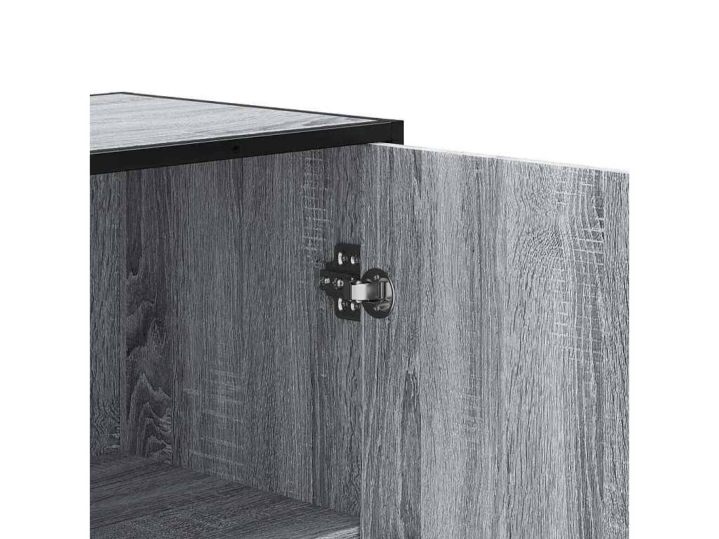 Highboard Grau Sonoma 68x35x139 cm Holzwerkstoff