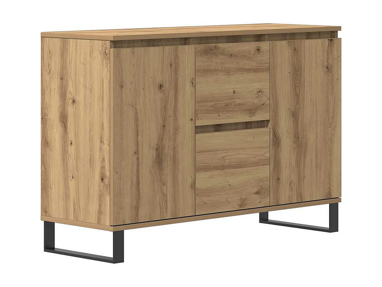Buffet chêne artisanal 101,5x35x70 cm bois d'ingénierie