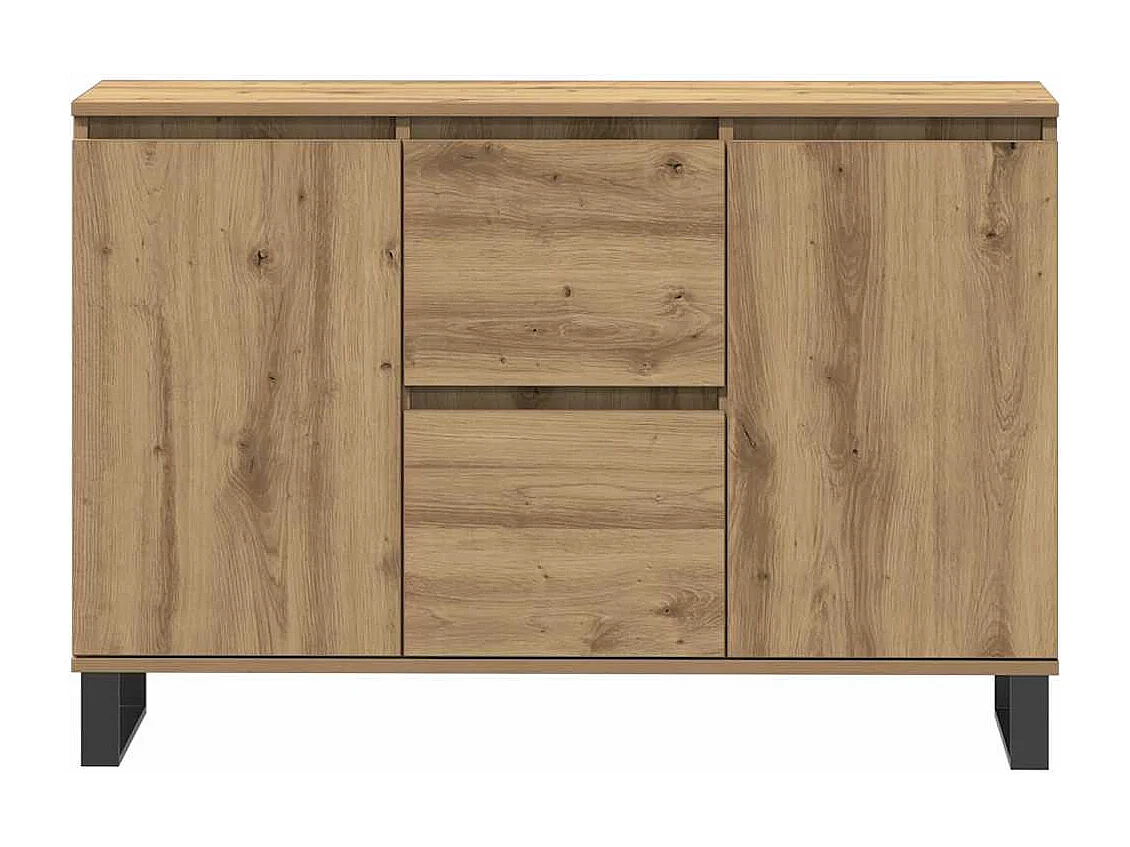 Buffet chêne artisanal 101,5x35x70 cm bois d'ingénierie