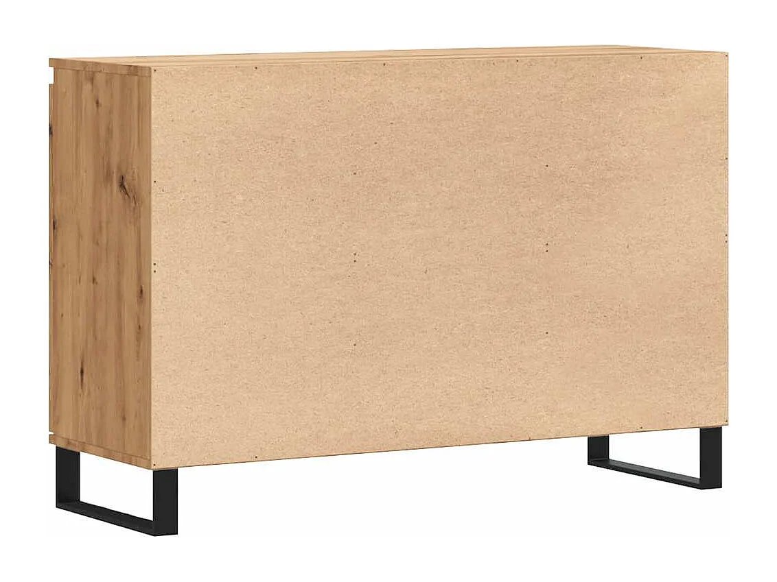 Buffet chêne artisanal 101,5x35x70 cm bois d'ingénierie