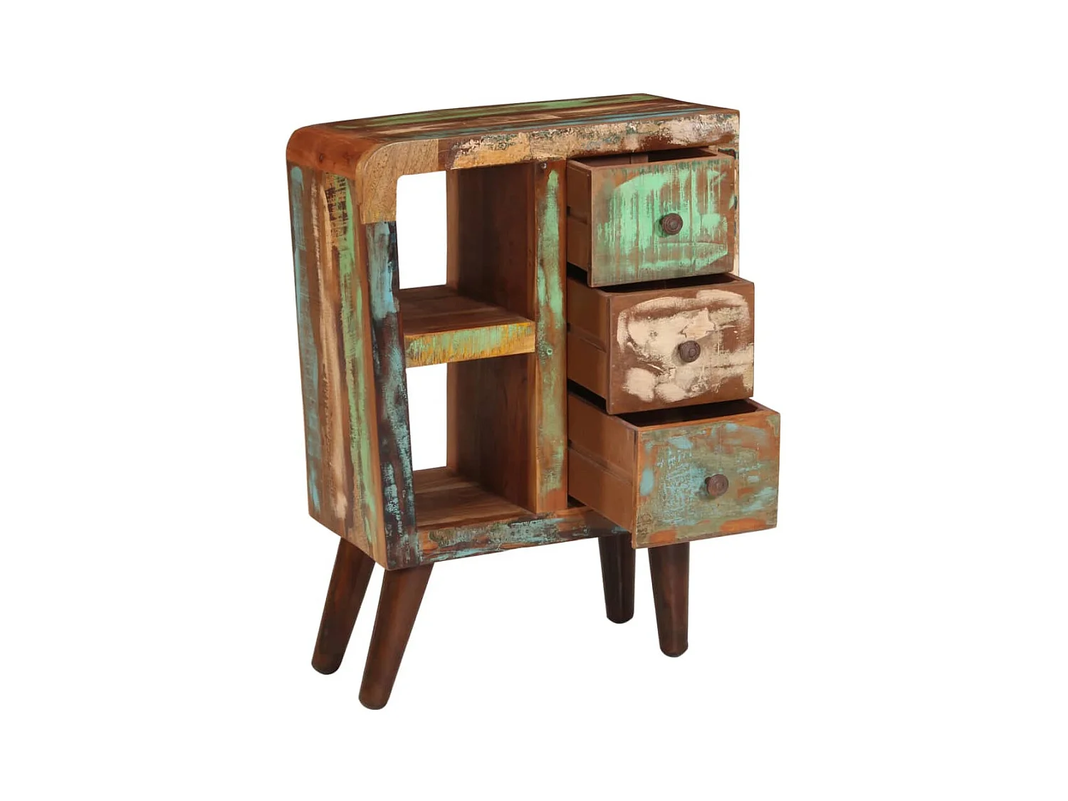 Dressoir 55x30x80 cm massief gerecycled hout