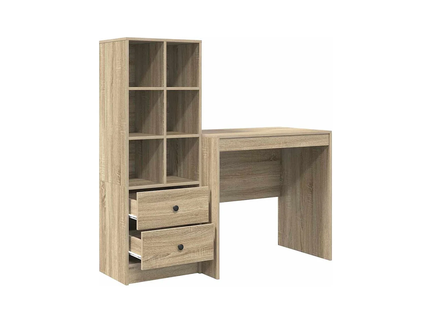 Schreibtisch mit Stauraum 2 pcs Sonoma-Eiche 80 x 50 x 76 cm